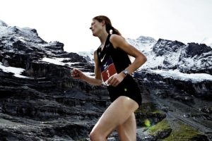 Andrea Mayr beim Jungfrau Marathon 2013. © SIP / Johannes Langer